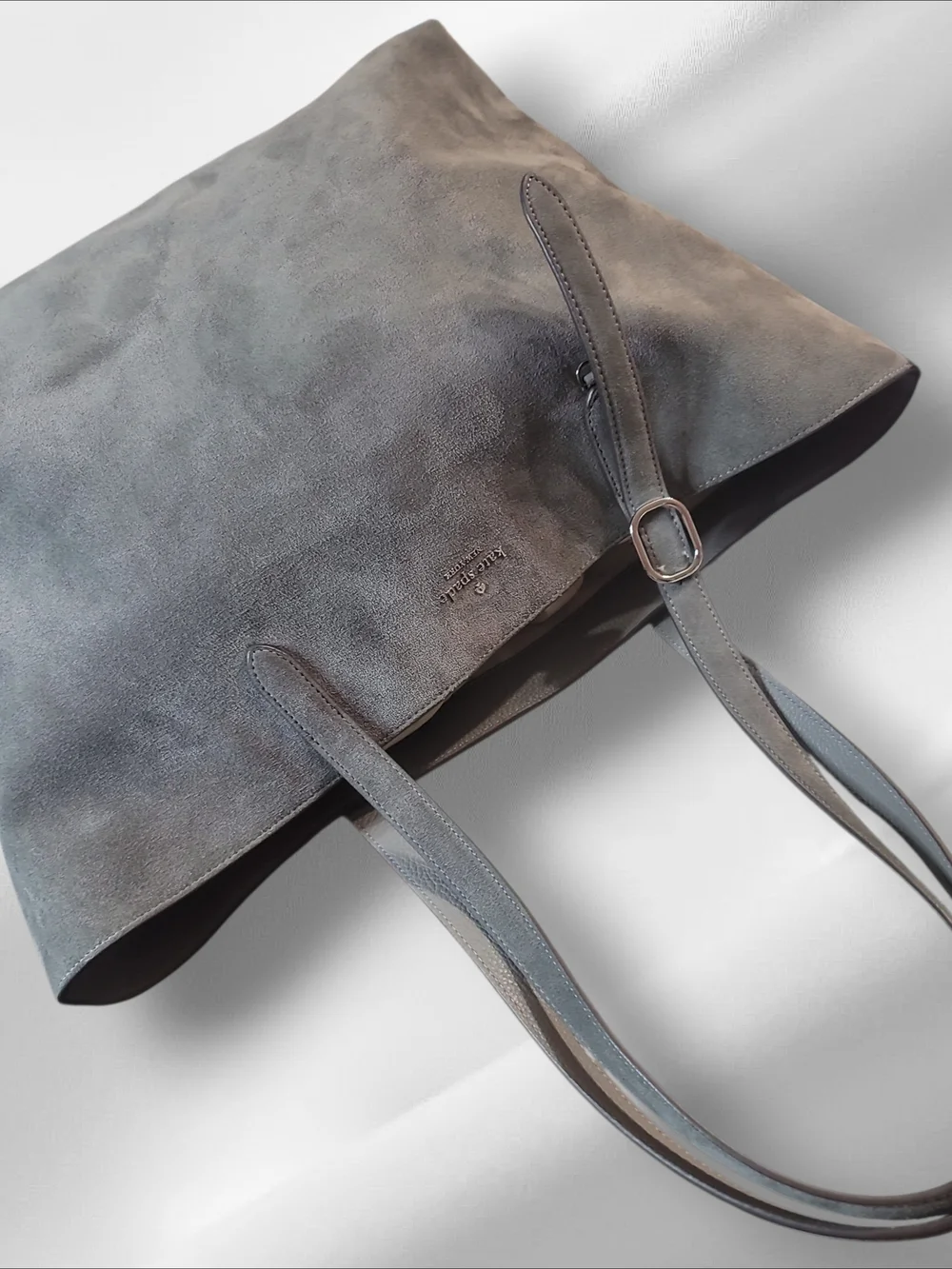 Kate Spade 454 Grey Suede Large Tote Like New Condition